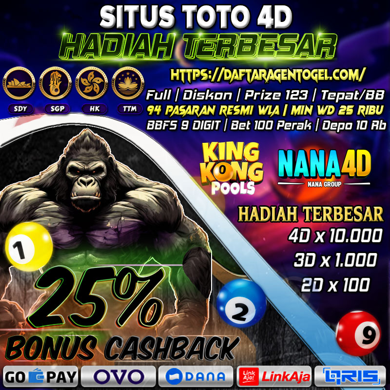 Nana4D Daftar Situs Toto 4D Hadiah Terbesar 10 Juta Rupiah. Selamat datang di Situs toto Nana4D yang merupakan situs togel terbaik
